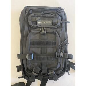 EVATAC Assault Bag Backpack Black Tactical Gear Multiple Pouches Go Bag